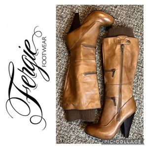 Size 6.5 Fergie Boots in Cognac